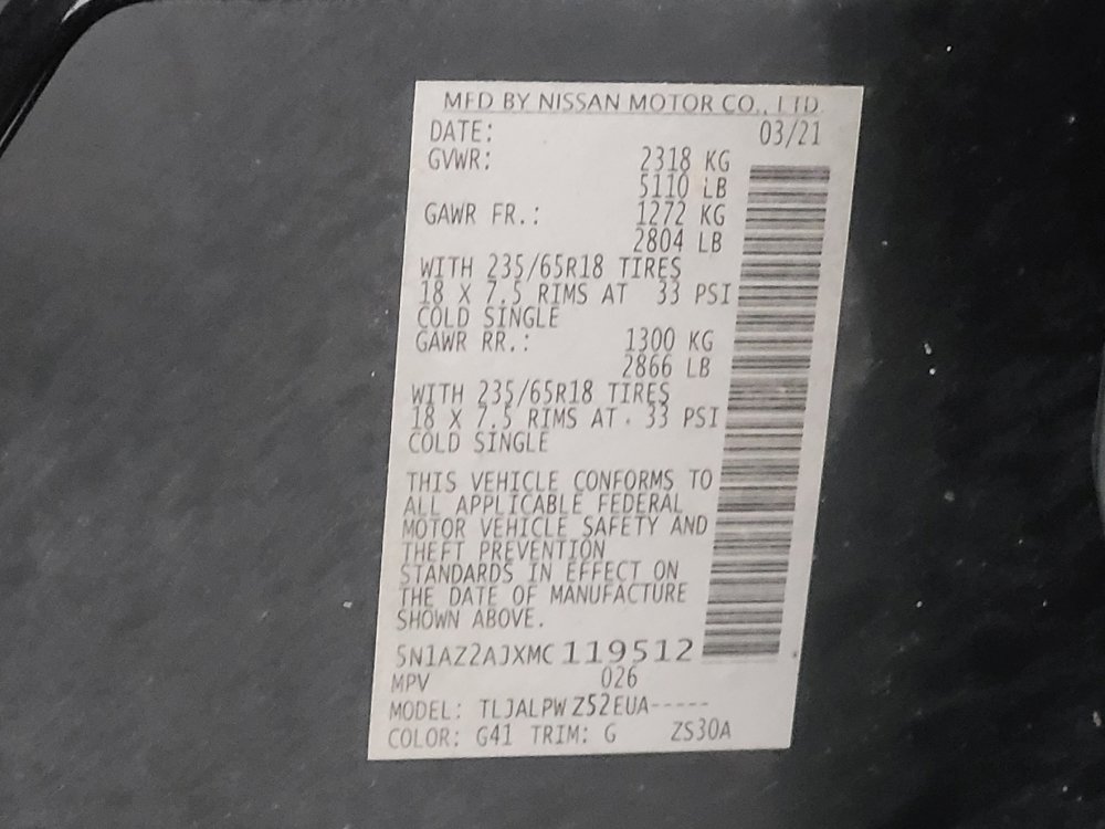 Used 2021 Nissan Murano S w/ Cargo Package image 33