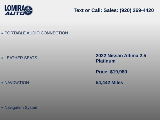 Used 2022 Nissan Altima 2.5 Platinum AWD/4WD image 8