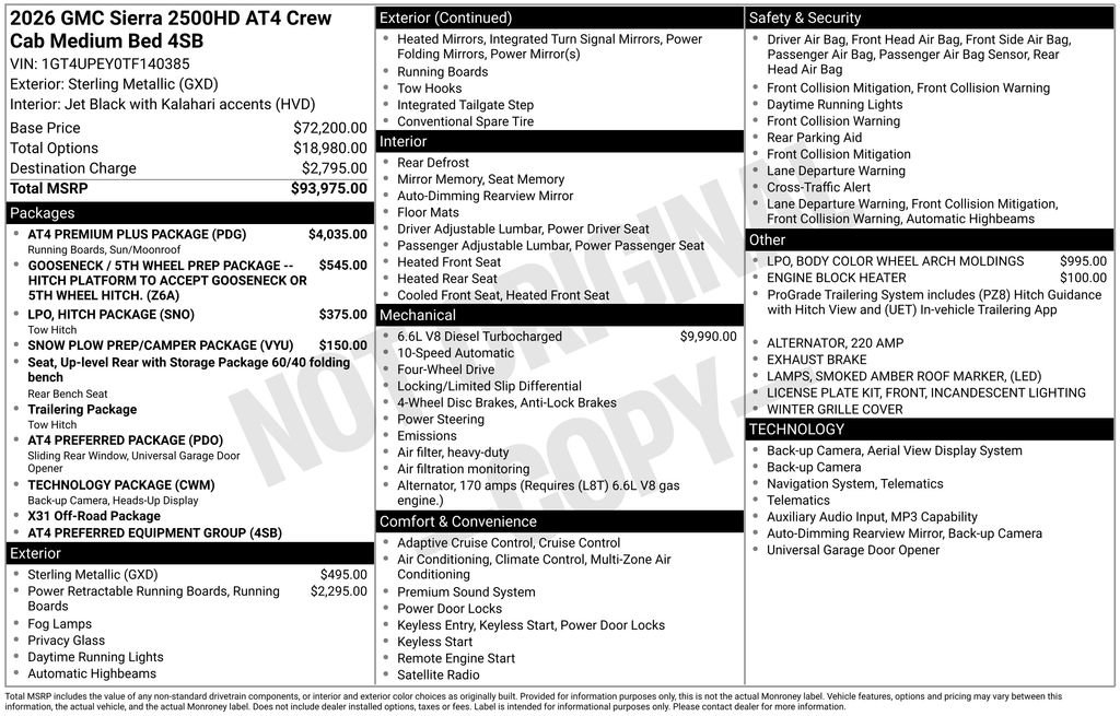 Used 2026 GMC Sierra 2500 AT4 w/ AT4 Premium Plus Package AWD/4WD image 48