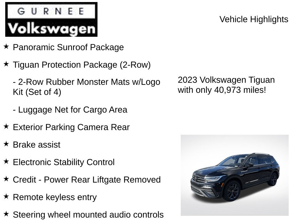 Used 2023 Volkswagen Tiguan SE w/ Panoramic Sunroof Package AWD/4WD image 8