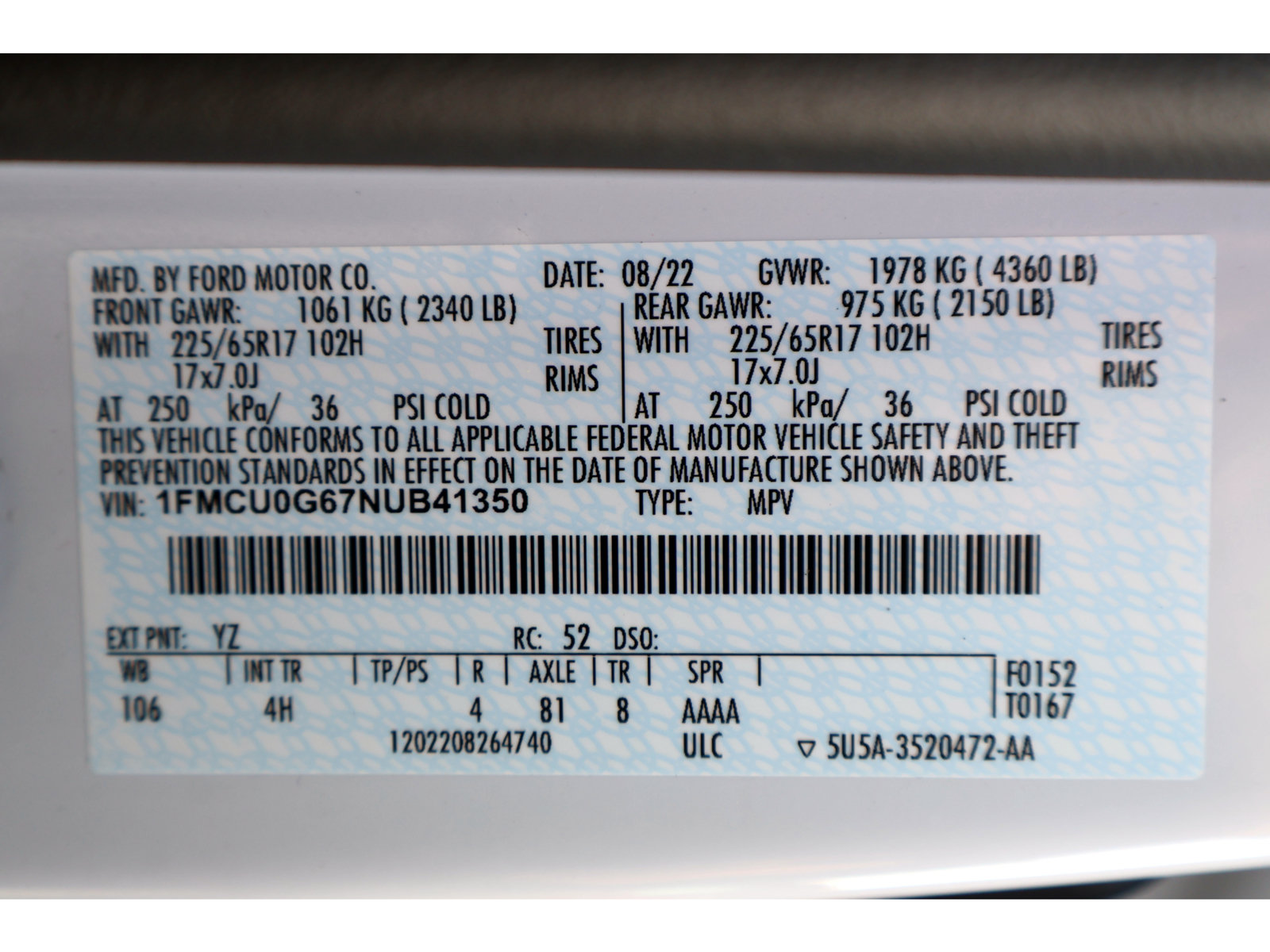 Certified 2022 Ford Escape SE w/ Convenience Package FWD image 32