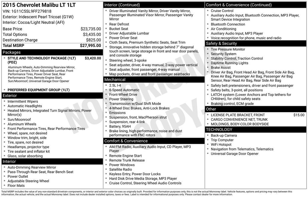 Used 2015 Chevrolet Malibu LT image 40