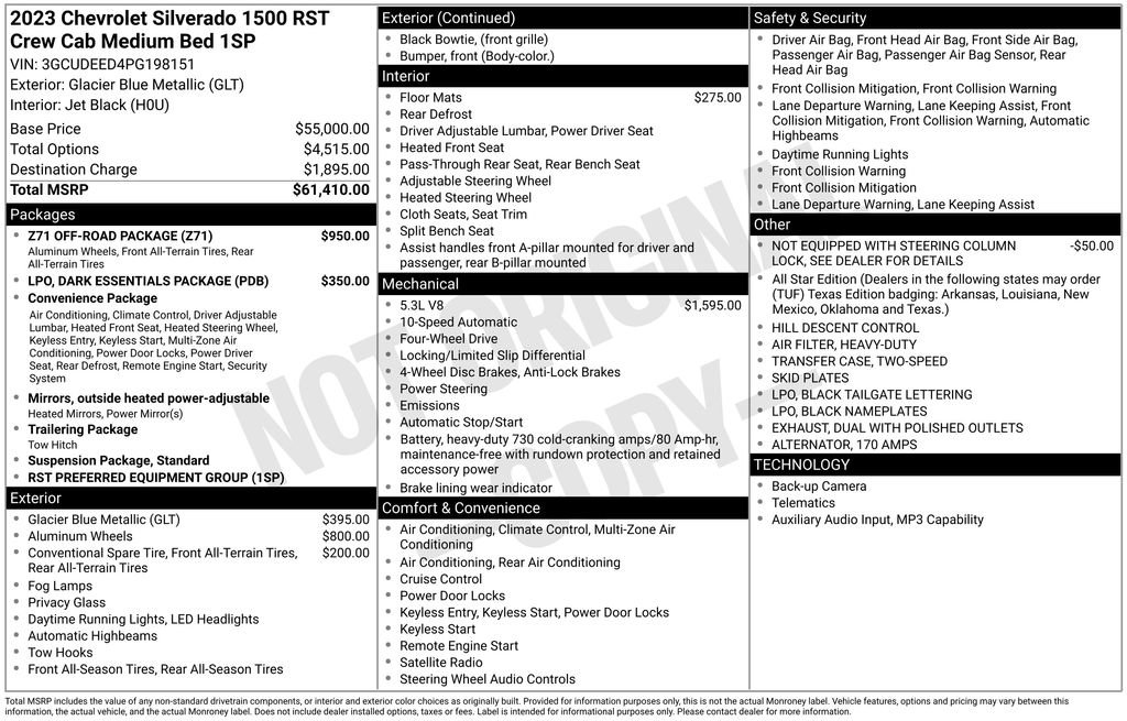 Certified 2023 Chevrolet Silverado 1500 RST w/ Z71 Off-Road Package AWD/4WD image 13