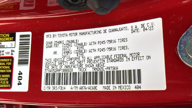 Used 2023 Toyota Tacoma SR w/ SR Convenience Package RWD image 24