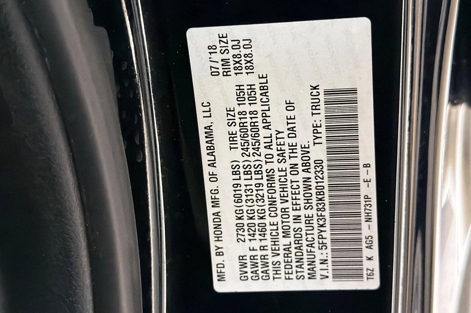 Used 2019 Honda Ridgeline Black Edition image 21