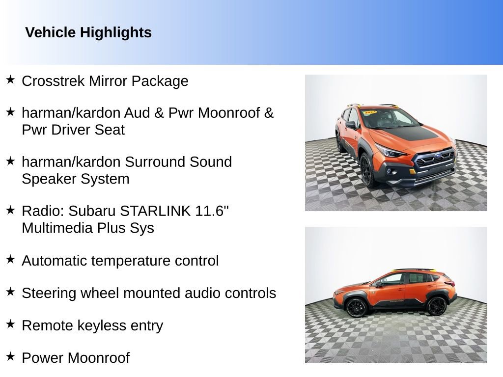 Used 2024 Subaru Crosstrek 2.5i Wilderness w/ Crosstrek Mirror Package AWD/4WD image 2