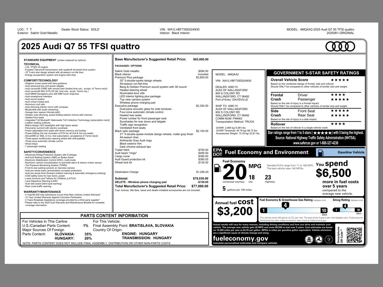 New 2025 Audi Q7 3.0T Premium Plus image 18