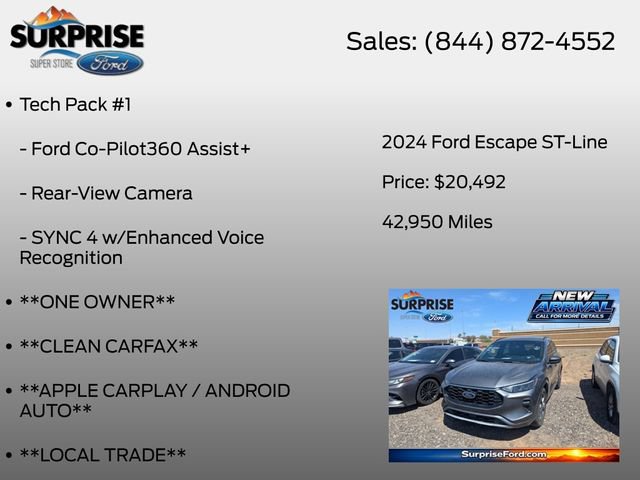 Used 2024 Ford Escape ST-Line w/ Tech Pack #1 FWD image 7