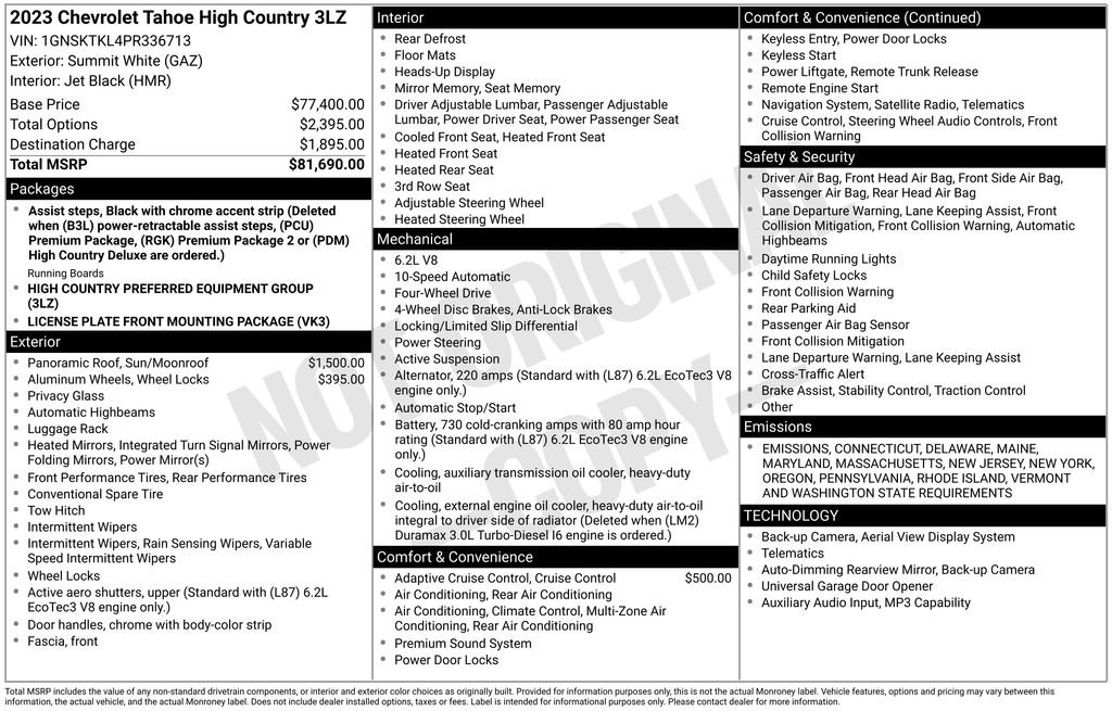 Used 2023 Chevrolet Tahoe High Country image 46