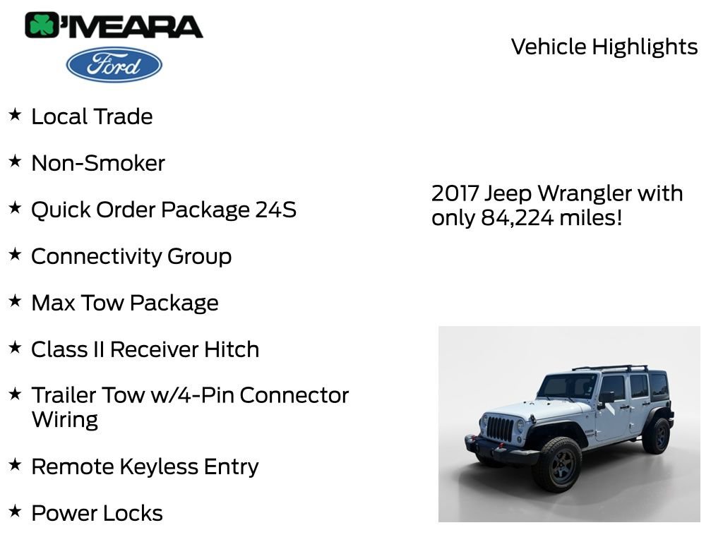 Used 2017 Jeep Wrangler Unlimited Sport w/ Quick Order Package 24S image 8
