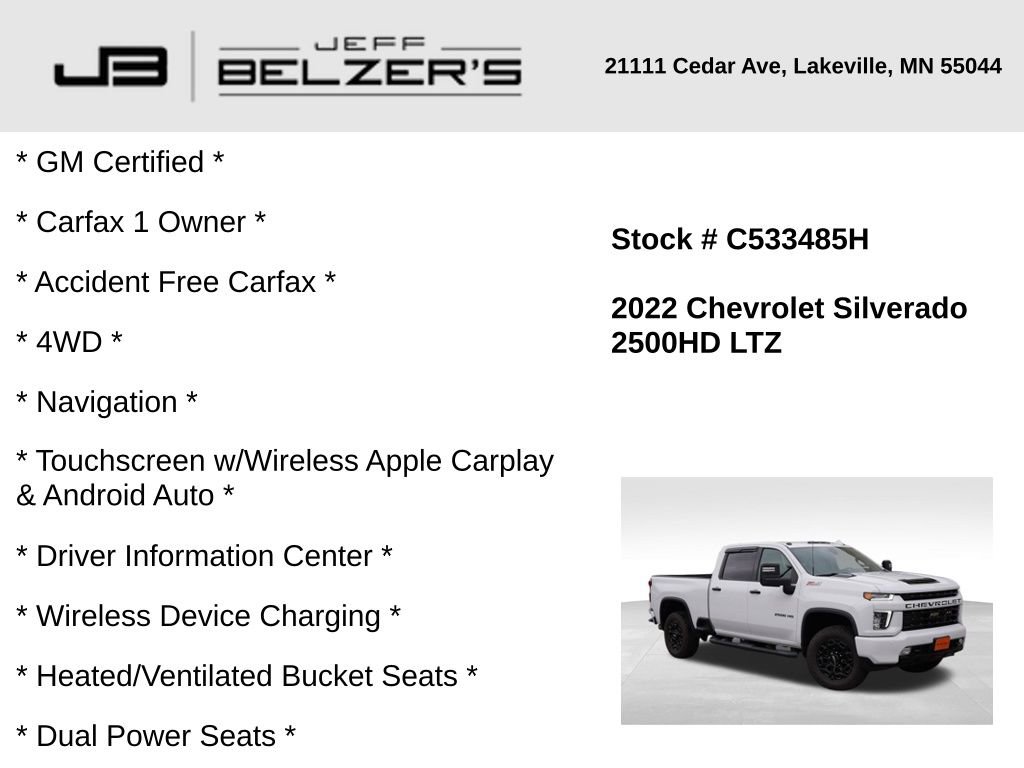 Certified 2022 Chevrolet Silverado 2500 LTZ w/ LTZ Plus Package image 2