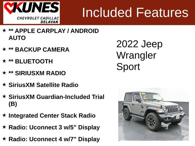 Used 2022 Jeep Wrangler Sport image 3