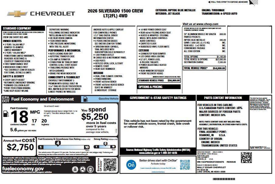 Used 2026 Chevrolet Silverado 1500 LT AWD/4WD image 5