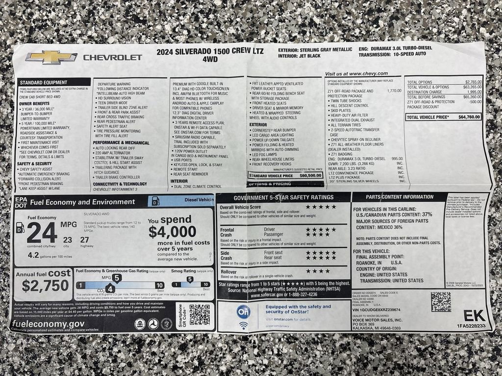 Used 2024 Chevrolet Silverado 1500 LTZ image 71