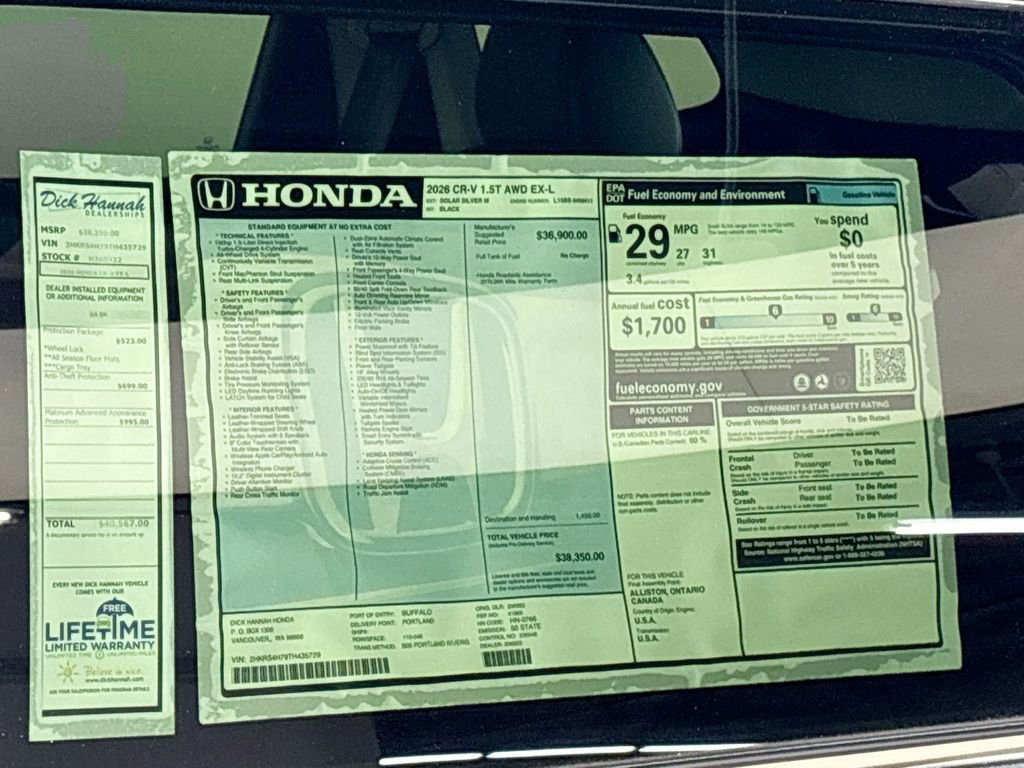 New 2026 Honda CR-V EX-L image 24