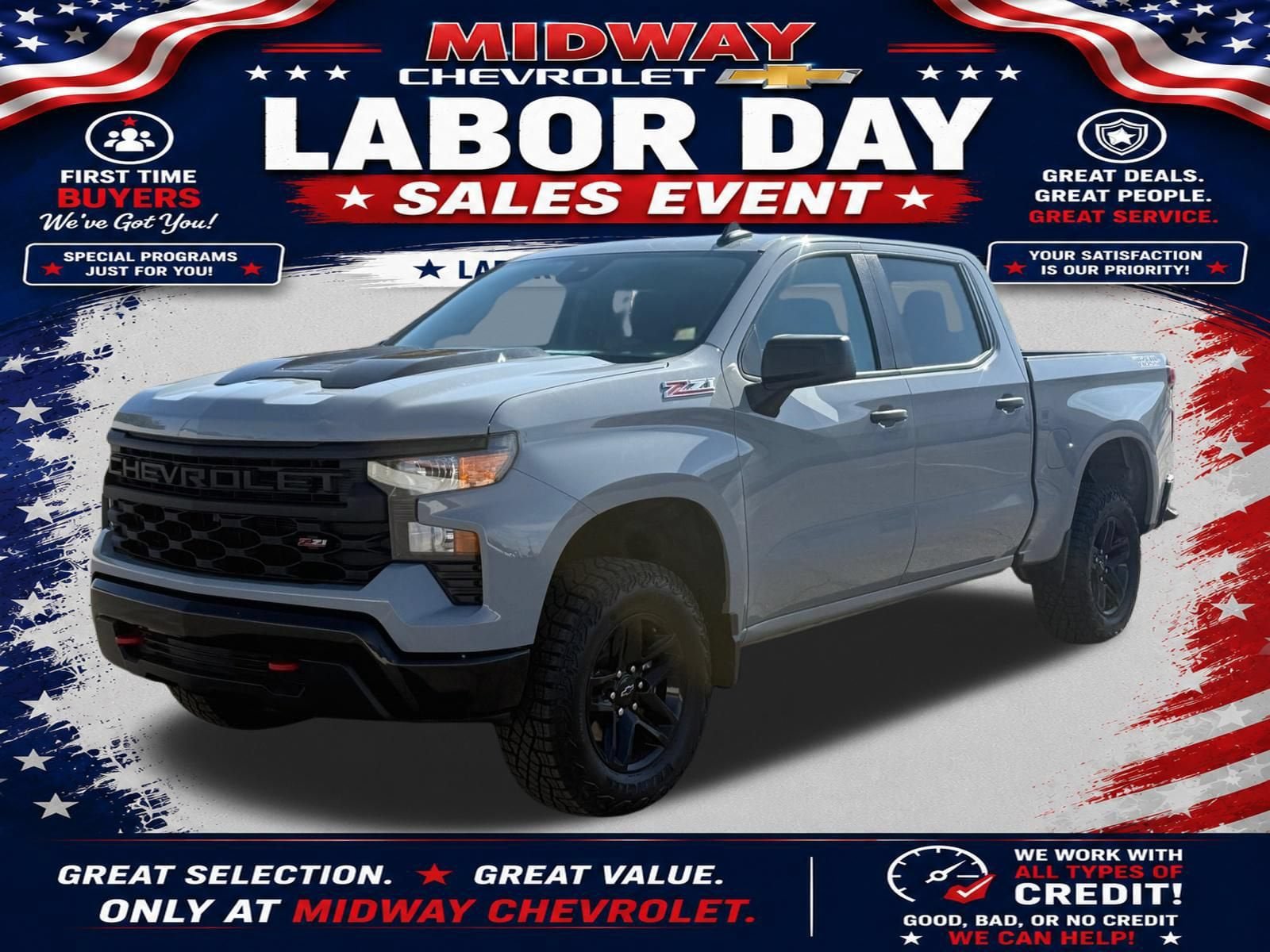 Used 2024 Chevrolet Silverado 1500 Custom Trail Boss AWD/4WD image 1