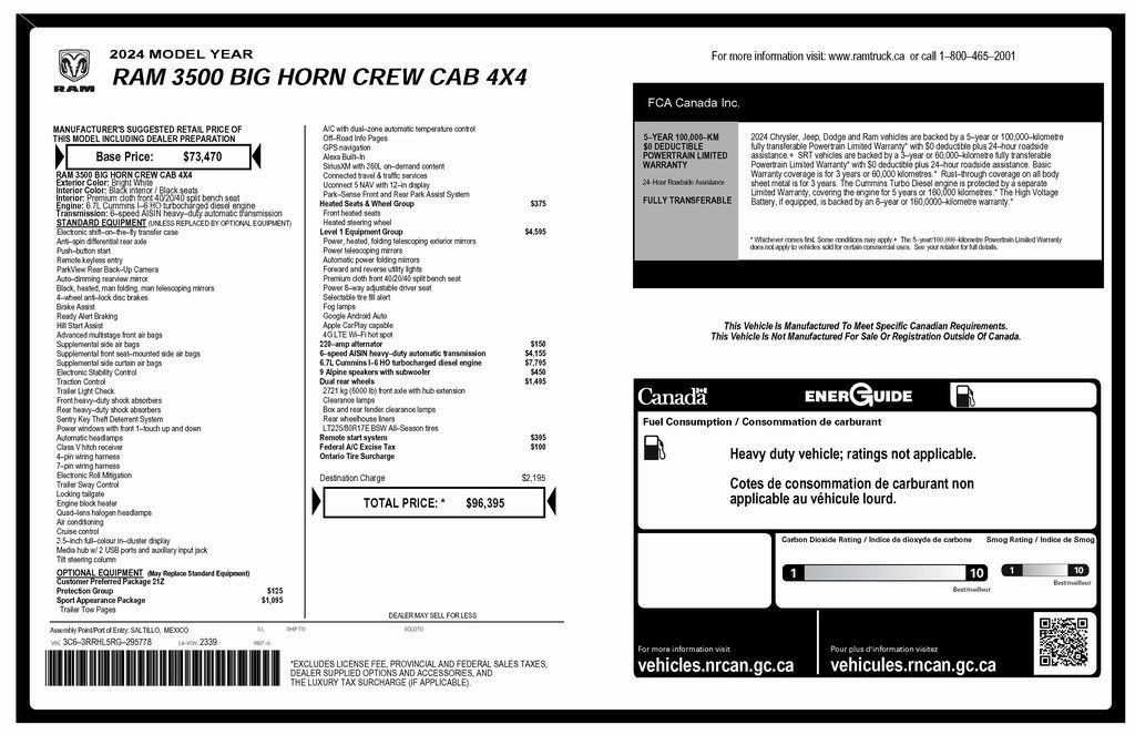 Used 2024 RAM 3500 Big Horn w/ Level 1 Equipment Group image 2