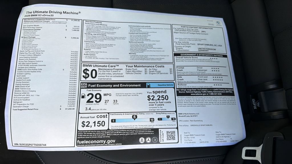 New 2026 BMW X3 xDrive30 w/ M Sport Package image 27
