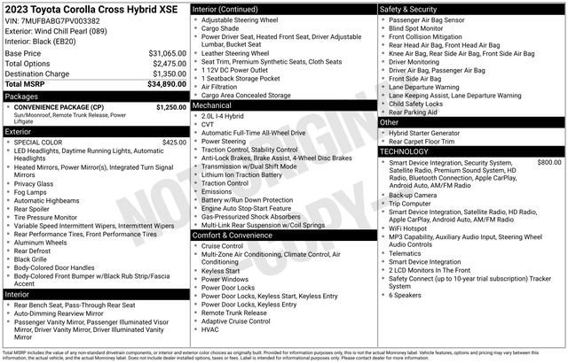 Used 2023 Toyota Corolla Cross AWD Hybrid w/ Convenience Package image 2