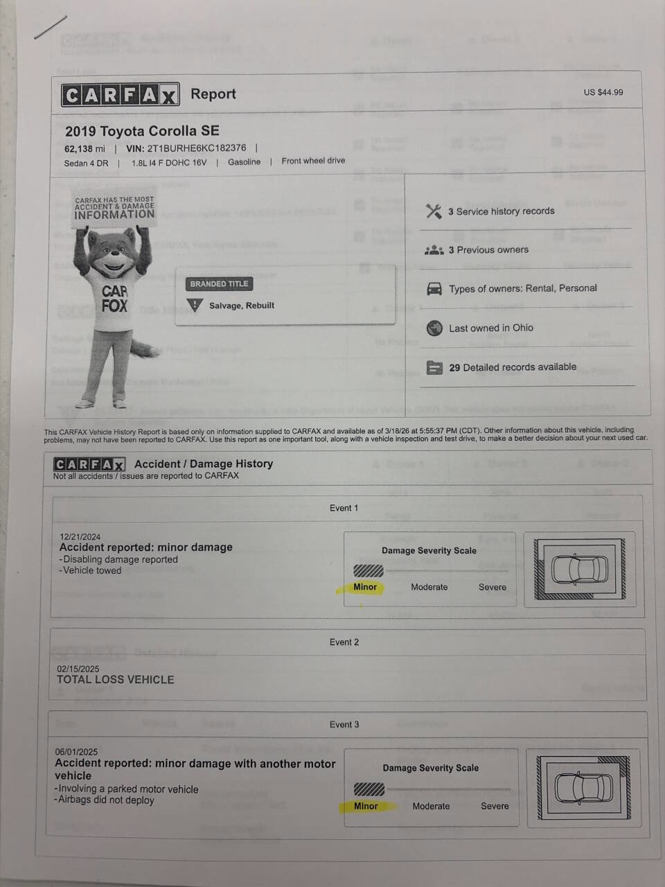 Used 2019 Toyota Corolla SE image 5