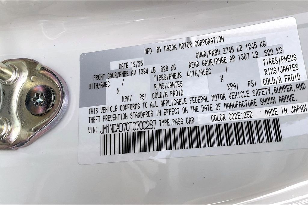 New 2026 MAZDA MX-5 Miata Grand Touring w/ Appearance Package image 12