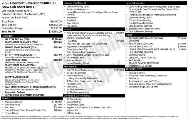 New 2026 Chevrolet Silverado 2500 LT w/ All Star Edition image 2