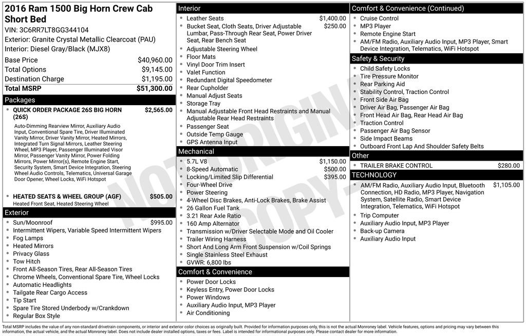 Used 2016 RAM 1500 Big Horn image 33