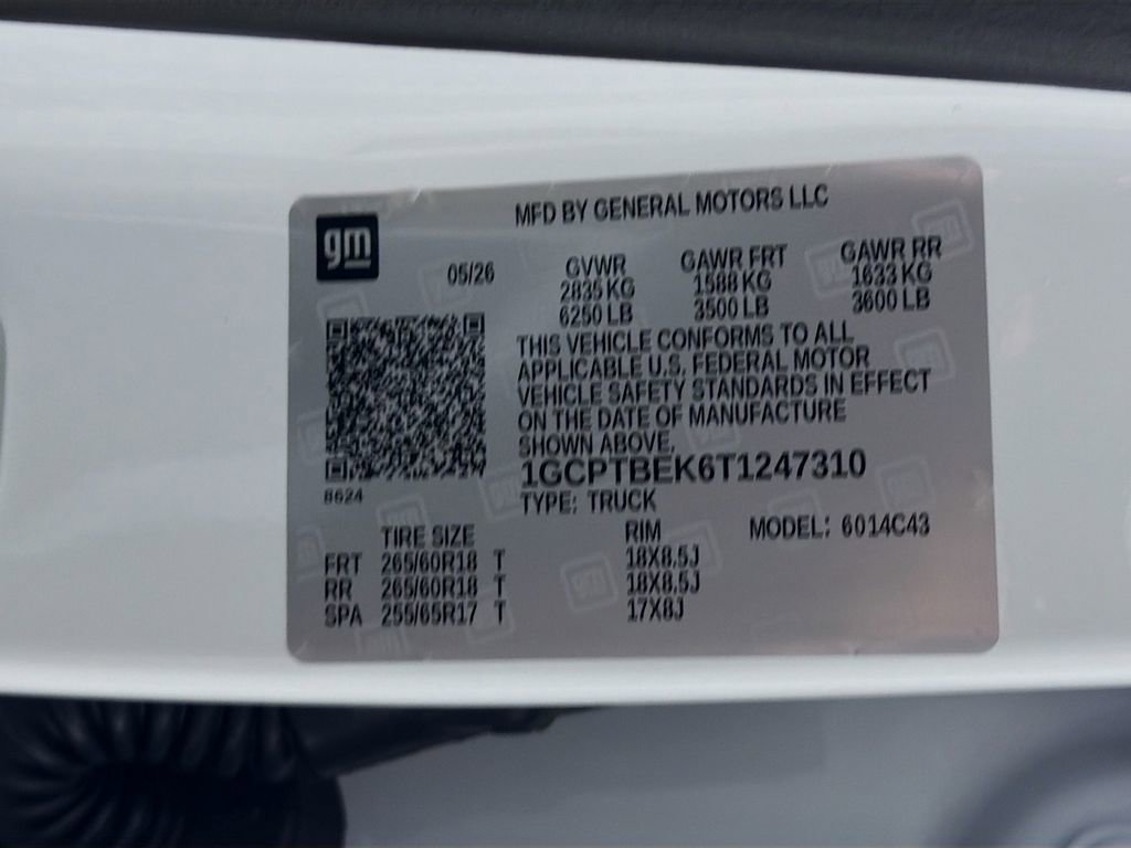 New 2026 Chevrolet Colorado W/T w/ WT Custom Package AWD/4WD image 23