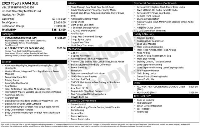 Used 2023 Toyota RAV4 XLE w/ Convenience Package image 7