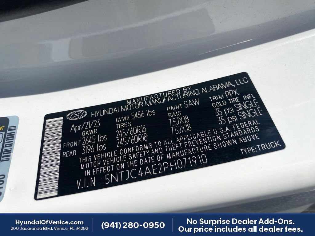 Certified 2023 Hyundai Santa Cruz SEL w/ Activity Package FWD image 22