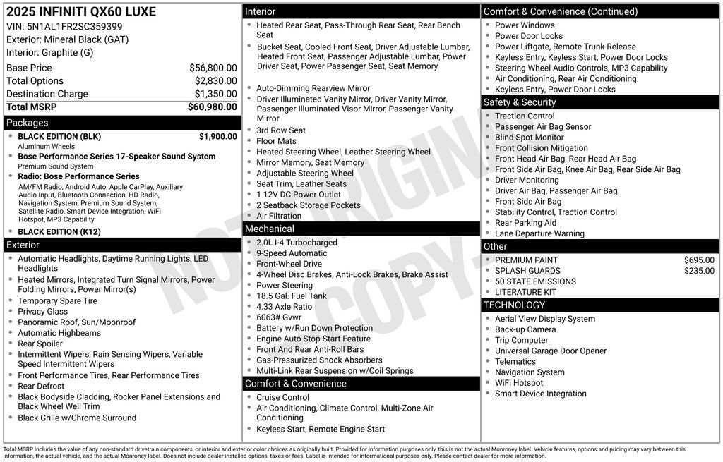 Certified 2025 INFINITI QX60 Luxe w/ Black Edition image 28