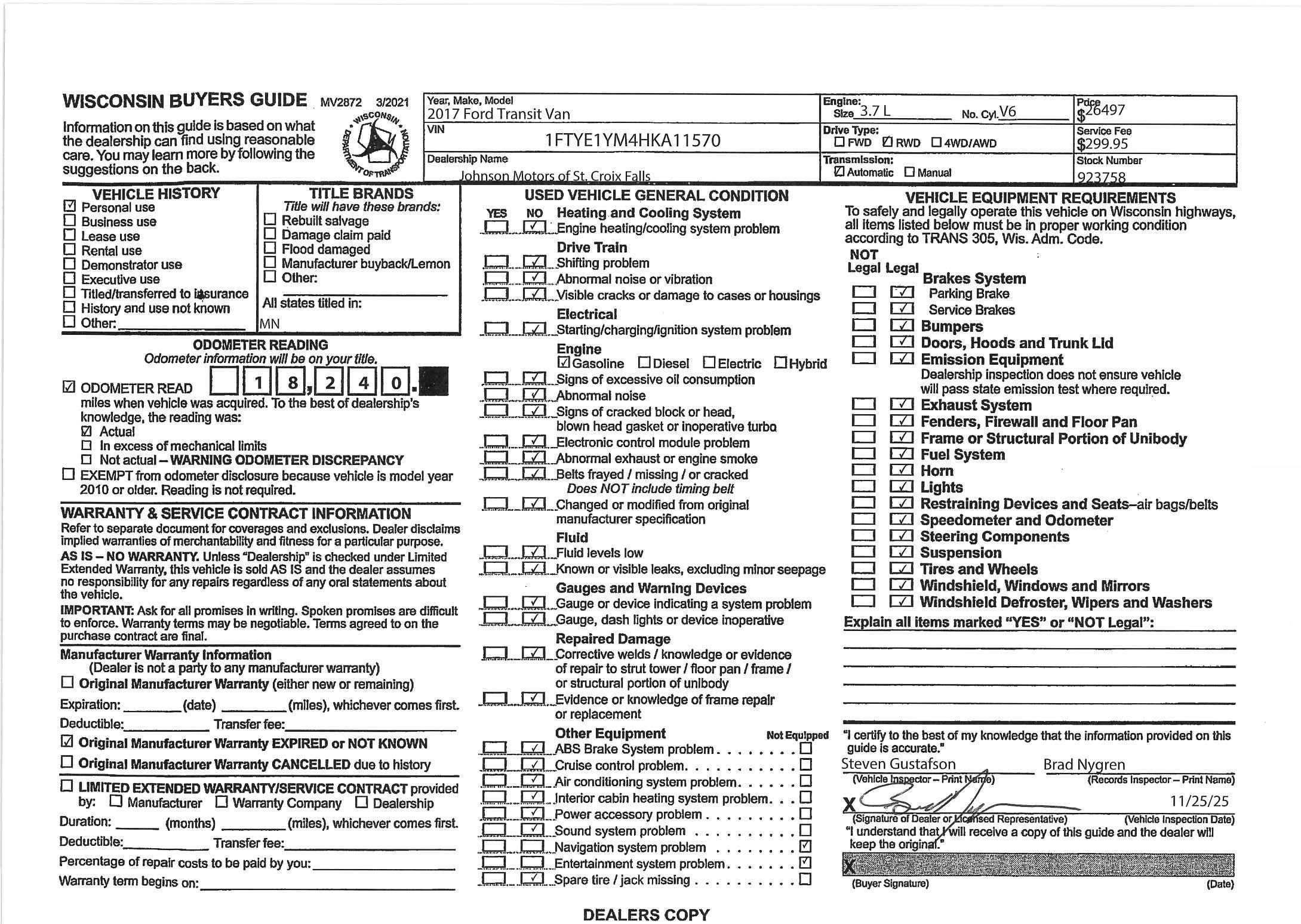 Used 2017 Ford Transit 150 130 Low Roof image 23