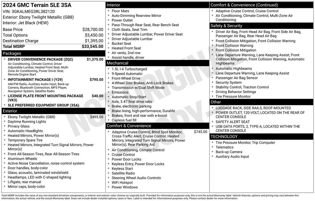 Certified 2024 GMC Terrain SLE w/ Driver Convenience Package image 16