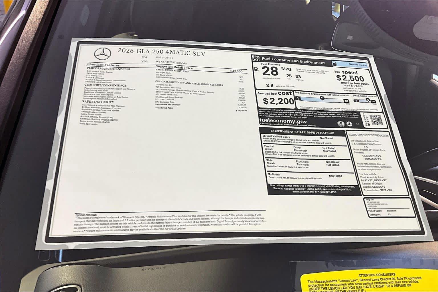 New 2026 Mercedes-Benz GLA 250 4MATIC image 18