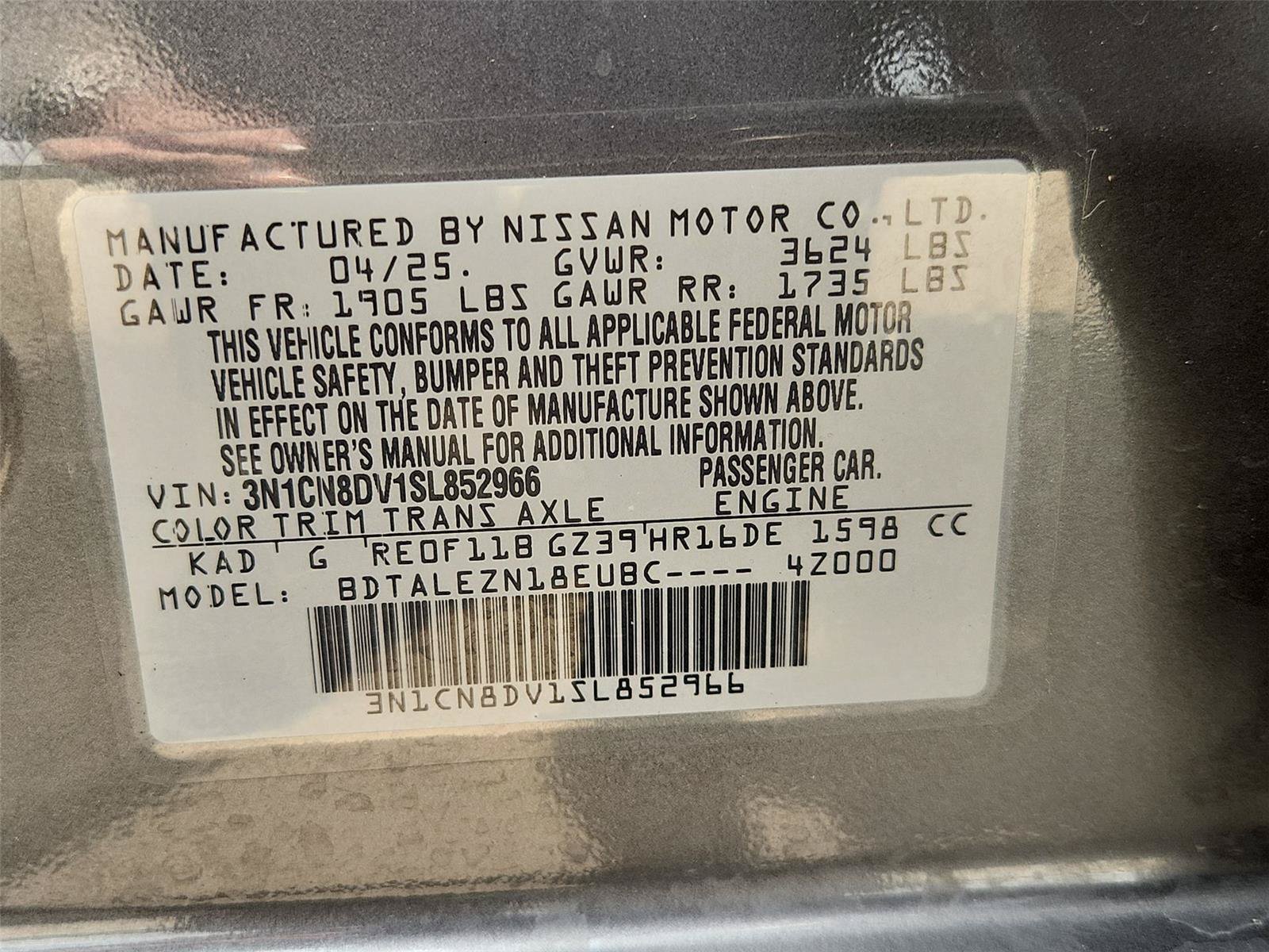 Used 2025 Nissan Versa S w/ S Plus Package FWD image 30
