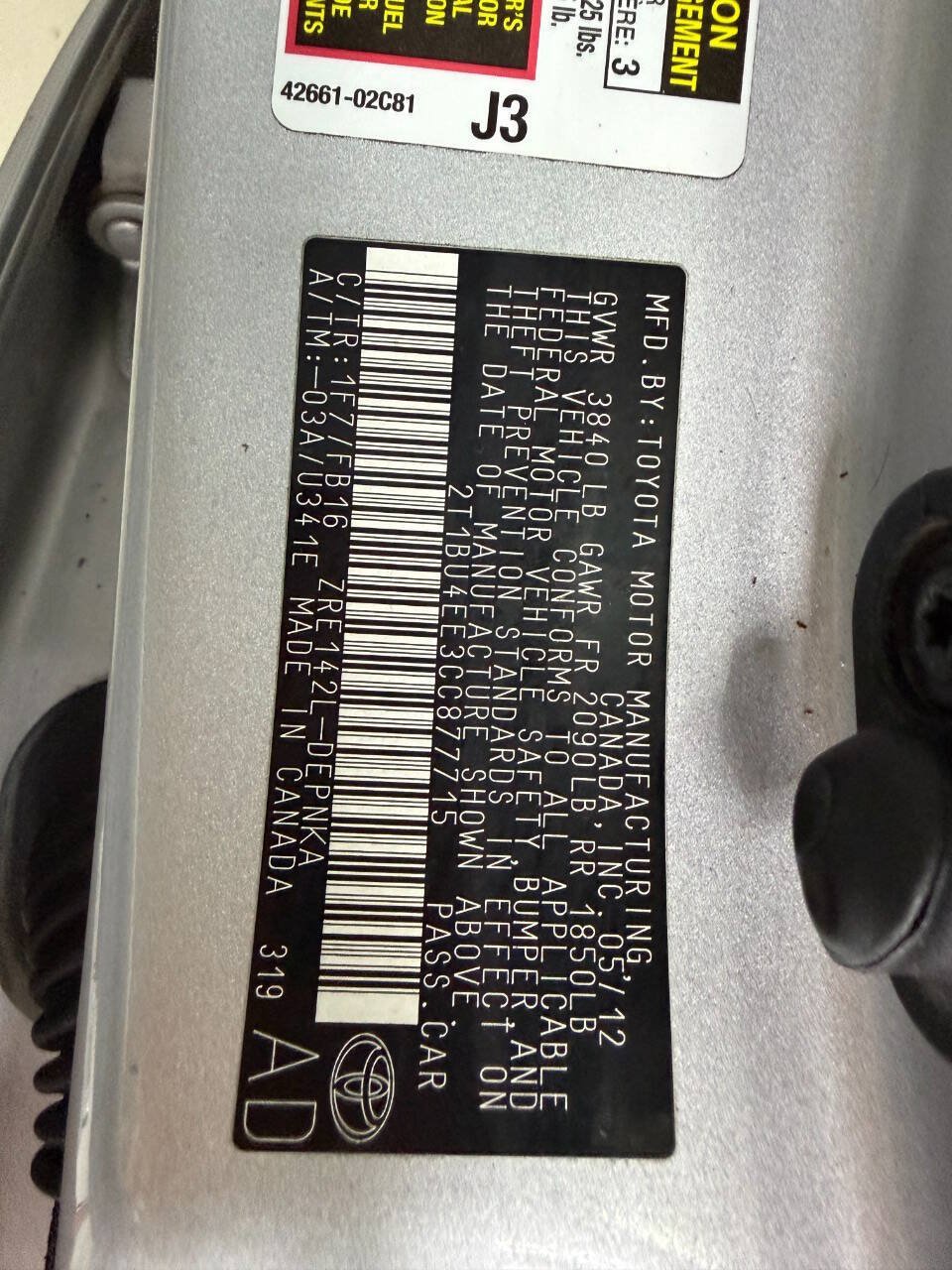 Used 2012 Toyota Corolla LE FWD image 27