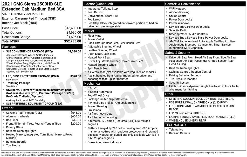 Used 2021 GMC Sierra 2500 SLE w/ SLE Convenience Package AWD/4WD image 36