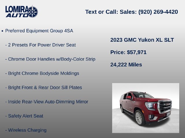 Used 2023 GMC Yukon XL SLT w/ SLT Luxury Package AWD/4WD image 8