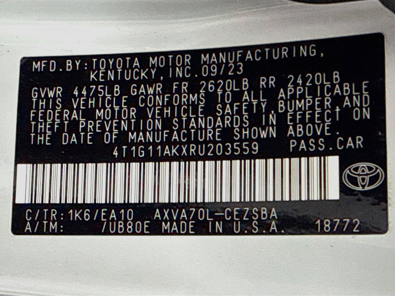 Certified 2024 Toyota Camry SE FWD image 41