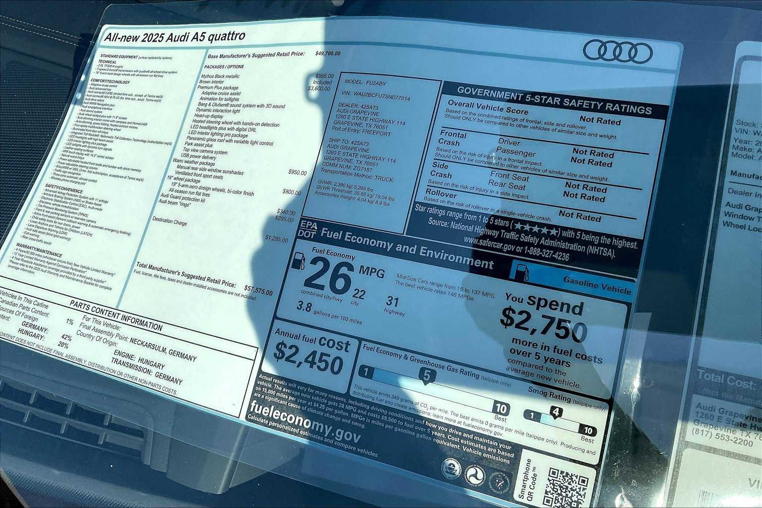 New 2025 Audi A5 2.0T Premium Plus w/ Premium Plus image 18