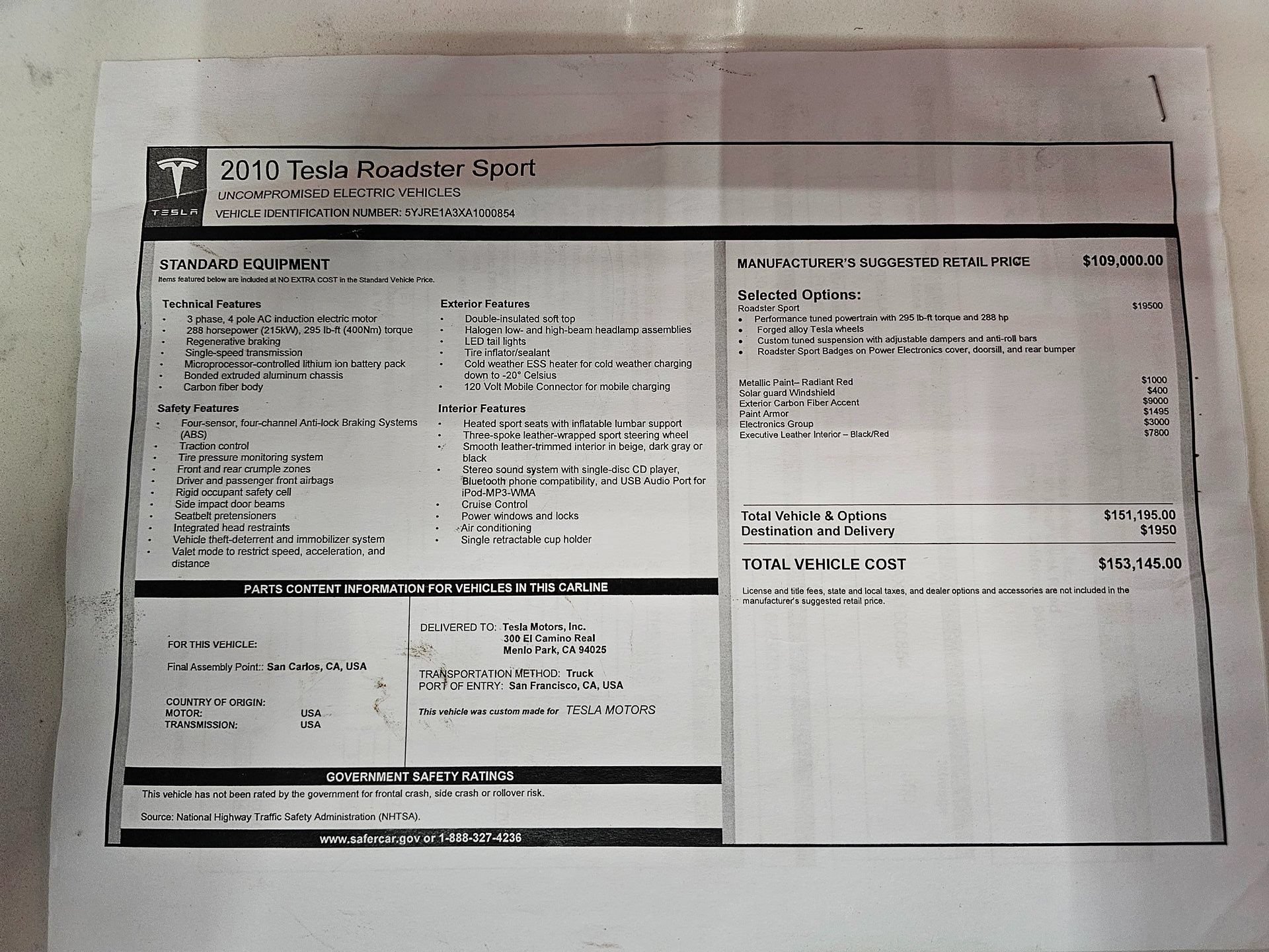 Used 2010 Tesla Roadster Sport RWD image 9