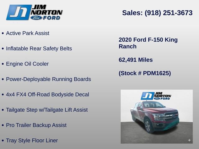 Used 2020 Ford F150 King Ranch w/ Equipment Group 601A Luxury AWD/4WD image 16