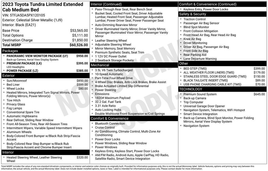 Used 2023 Toyota Tundra Limited AWD/4WD image 6
