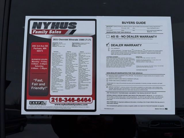 Used 2021 Chevrolet Silverado 1500 LT w/ Work Truck Package image 49