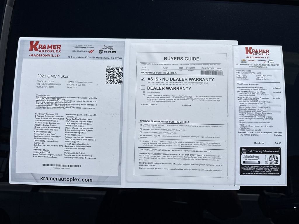 Used 2023 GMC Yukon SLT w/ SLT Luxury Package AWD/4WD image 35