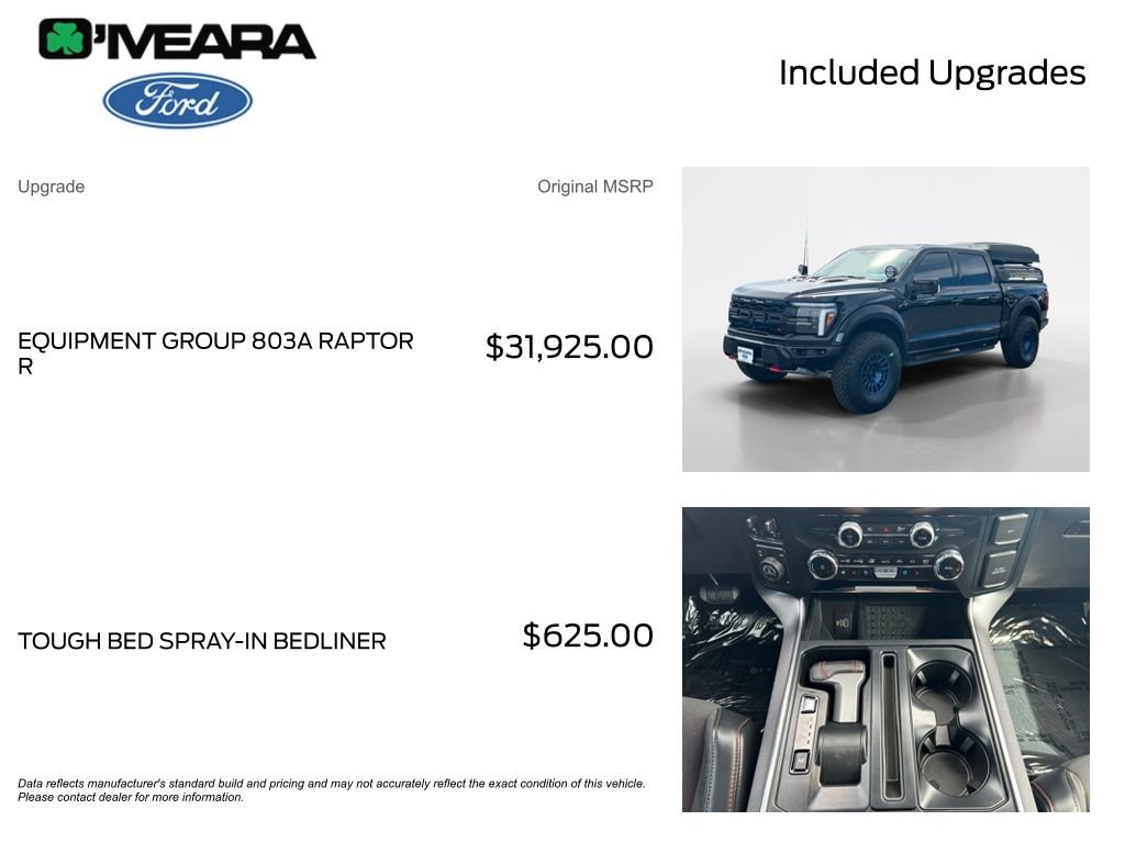 Used 2025 Ford F150 Raptor w/ Equipment Group 803A Raptor R image 4