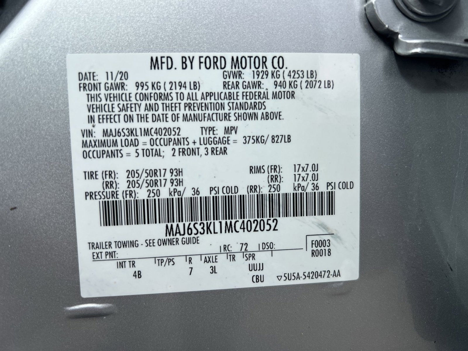 Certified 2021 Ford EcoSport Titanium image 37