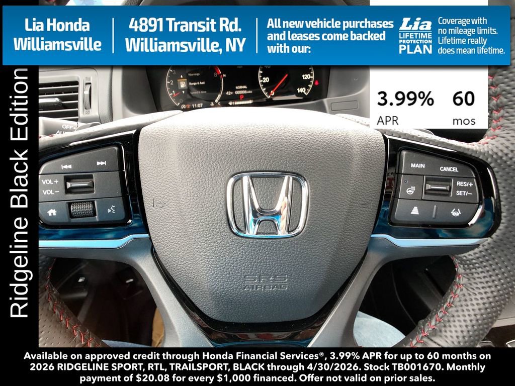 New 2026 Honda Ridgeline Black Edition image 17