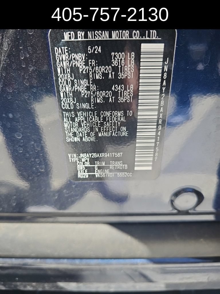 Used 2024 Nissan Armada SL w/ Captain's Chairs Package RWD image 9