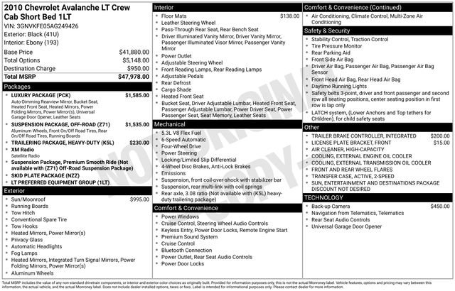 Used 2010 Chevrolet Avalanche LT w/ Luxury Package AWD/4WD image 31